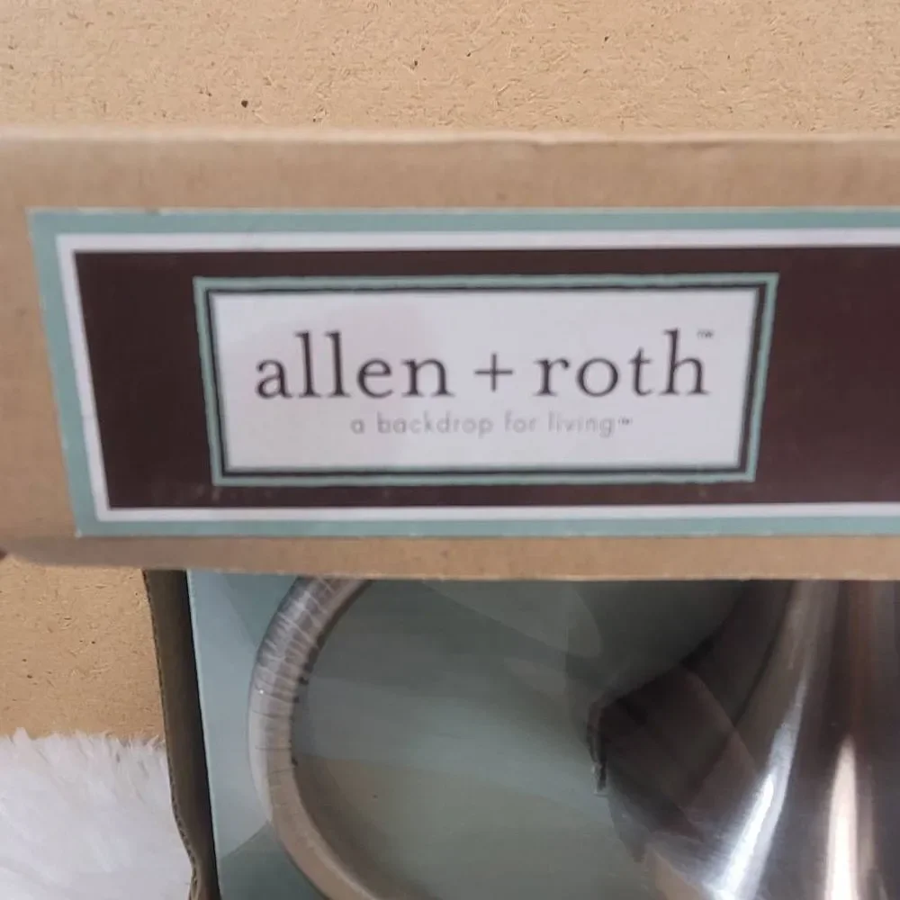Allen & Roth Halmstad Brushed Nickel Single Towel Ring- NIP
